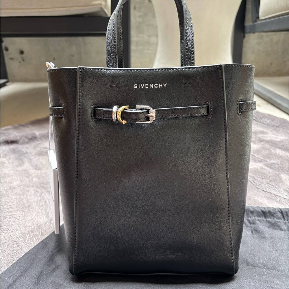 Authentic Givenchy Black Leather Tote Bag